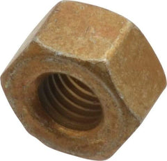 Value Collection - 1/4-28 UNF Steel Right Hand Hex Nut - 7/16" Across Flats, 0.264" High, Zinc Yellow Dichromate Cad & Waxed Finish - Industrial Tool & Supply