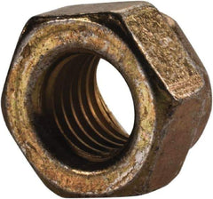 Made in USA - 5/16-24 UNF Grade L9 Hex Lock Nut with Distorted Thread - 1/2" Width Across Flats, 17/64" High, Cadmium Dichromate Finish - Industrial Tool & Supply