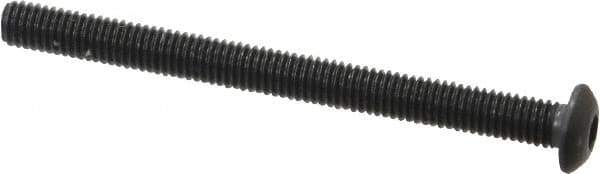 Value Collection - #10-32 UNF Hex Socket Drive, Button Screw - Alloy Steel, Black Oxide Finish, Fully Threaded, 2-1/4" Length Under Head - Industrial Tool & Supply