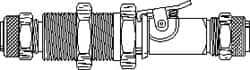 Parker - 1/4" OD, Grade 316Stainless Steel Double End Shutoff Bulkhead Coupler - 150 Max Working psi, 5/8" Hex, Comp x Comp Ends - Industrial Tool & Supply