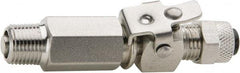 Parker - 1/4" OD, Grade 316Stainless Steel Single End Shutoff Pipe Coupler - 150 Max Working psi, 1/2" Hex, Comp x MNPT Ends - Industrial Tool & Supply