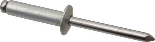 Marson - Button Head Steel Open End Blind Rivet - Steel Mandrel, 0.626" to 3/4" Grip, 1/2" Head Diam, 0.257" to 0.261" Hole Diam, 1" Length Under Head, 1/4" Body Diam - Industrial Tool & Supply