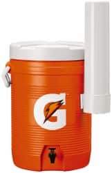 Gatorade - 5 Gal Beverage Cooler - Plastic, Orange/White - Industrial Tool & Supply