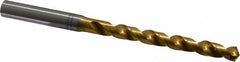 OSG - 17/64" 120° Vanadium High Speed Steel Jobber Drill - TiN Finish, Right Hand Cut, Spiral Flute, Straight Shank, 113mm OAL, Standard Point - Industrial Tool & Supply