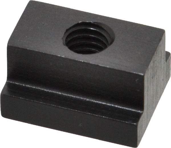 Gibraltar - 5/16-18 Blind Tapped T Slot Nut - 7/16" Slot Width, 11/16 x 7/32" Base Width x Height, 7/8 x 1/2" OAL x Height - Industrial Tool & Supply