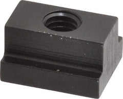 Gibraltar - 5/16-18 Tapped Through T Slot Nut - 7/16" Slot Width, 11/16 x 7/32" Base Width x Height, 7/8 x 1/2" OAL x Height - Industrial Tool & Supply