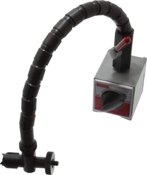 Value Collection - 2-5/16" Long x 2-3/8" Wide x 2-5/32" High Magnetic Indicator Base with On/Off Switch - Flexible Arm - Industrial Tool & Supply