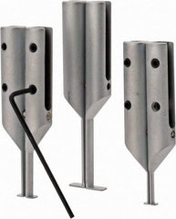 SPI - 6" OAL, Accurate up to 0.001", 0.015 & 0.025" Wide Flange, 0.05, 0.07 & 0.2" Groove Depth, Hard Chrome Steel Caliper Attachment Set - 3 Pieces, 0.4, 5/8 & 1" Bore Depth, For Use with 6" Vernier, Dial & Digital Calipers - Industrial Tool & Supply
