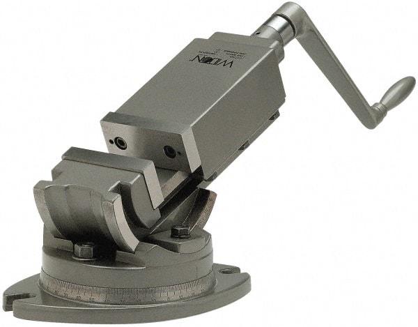 Wilton - 3" Jaw Width, 3" Jaw Opening Capacity, 2-Way Angle Swivel Machine Vise - Manual Operation, 1 Station, 11-1/4" Long x 5-45/64" High x 1-5/16" Deep, Alloy Steel - Industrial Tool & Supply