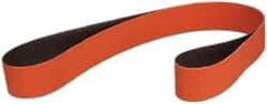 3M - 2" Wide x 60" OAL, 36 Grit, Ceramic Abrasive Belt - Ceramic, Very Coarse, Coated, YF Weighted Cloth Backing, Wet/Dry, Series 984F - Industrial Tool & Supply