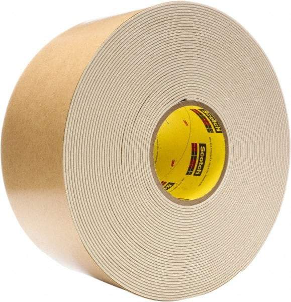 3M - 4" Wide x 20 Yd Long Tan Rubber Masking Tape - Series 528, 82 mil Thick, 18 In/Lb Tensile Strength - Industrial Tool & Supply