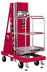Cotterman - 400 Lb Capacity, 210" Lift Height, Portable Battery Operated Elevating Maintenance Lift - 77-1/2" Lowered Height, 30" Overall Width - Industrial Tool & Supply