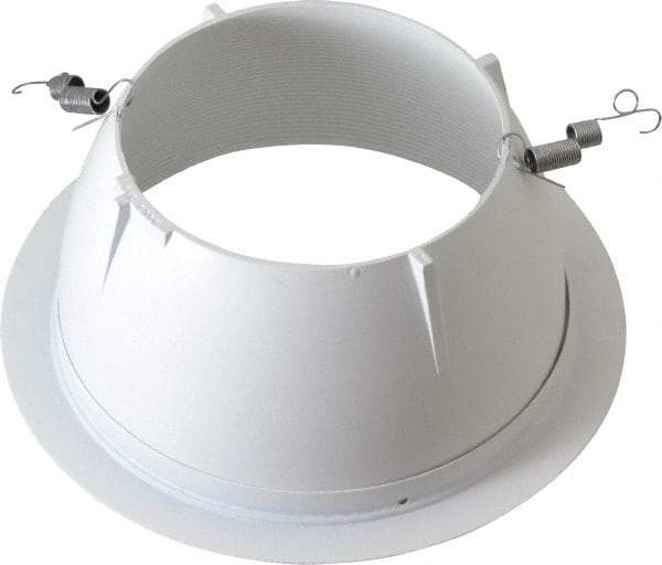 Cooper Lighting - 7-1/4 Inch Wide, Water Resistant, White Fixture Baffle Trim - Metal, UL/cUL Wet Location Listed - Industrial Tool & Supply