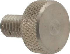 Morton Machine Works - M5x0.80 Knurled Shoulderless Grade 303 Stainless Steel Thumb Screw - 14mm OAL, 11.5mm Head Diam x 5mm Head Height - Industrial Tool & Supply