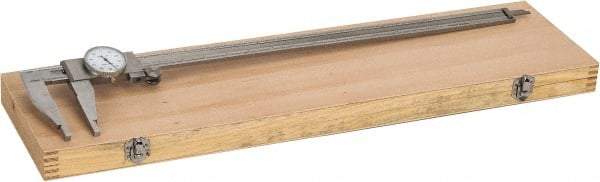 Value Collection - 0", 0.5" (Inside Range)" to 18" Range, 0.001" Graduation, 0.1" per Revolution, Dial Caliper - White Face, 3.39" Jaw Length - Industrial Tool & Supply