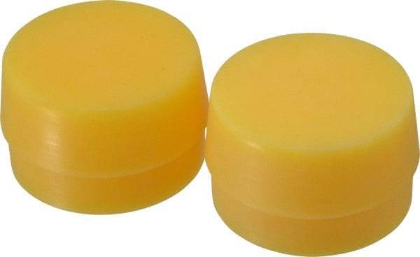 Garland - 2-3/4" Face Diam, Grade Extra Hard, Yellow Hammer Tip/Face - Plastic - Industrial Tool & Supply