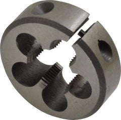 Interstate - 5/8-24 UNEF Thread, 1-1/2" Outside Diam High Speed Steel Round Die - Right Hand Thread, Adjustable - Exact Industrial Supply
