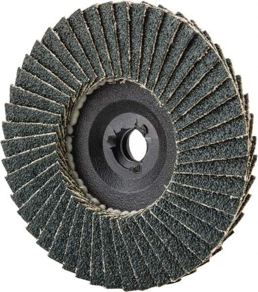 Garryson - 60 Grit, 3" Disc Diam, Type 27 Zirconia Alumina Flap Disc - 20,000 Max RPM, Nylon Backing, Quick Change Type S Attaching System, Coated - Industrial Tool & Supply