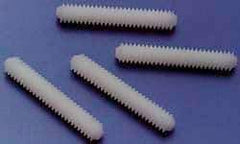 Micro Plastics - #10-32 3/4" OAL Fully Threaded Stud - Nylon, Nylon Finish - Industrial Tool & Supply