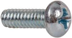Value Collection - #5-40 UNC, 3/8" Length Under Head Phillips Drive Machine Screw - Round Head, Grade J82 Steel, Zinc-Plated Finish, Without Washer - Industrial Tool & Supply