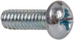Value Collection - #5-40 UNC, 3/8" Length Under Head Phillips Drive Machine Screw - Round Head, Grade J82 Steel, Zinc-Plated Finish, Without Washer - Industrial Tool & Supply