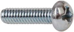 Value Collection - #5-40 UNC, 1/2" Length Under Head Phillips Drive Machine Screw - Round Head, Grade J82 Steel, Zinc-Plated Finish, Without Washer - Industrial Tool & Supply