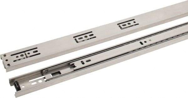 Sugatsune - 19-11/16" Slide Length, 20" Travel Length, Stainless Steel Ball Bearing Slide - 73 Lb Capacity at Full Extension - Industrial Tool & Supply