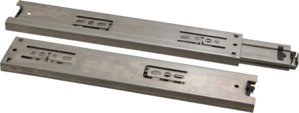 Sugatsune - 9-27/32" Slide Length, 9-9/16" Travel Length, Stainless Steel Ball Bearing Slide - 115 Lb Capacity at Full Extension - Industrial Tool & Supply