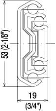 Sugatsune - 25-5/8" Slide Length, 26-13/16" Travel Length, Stainless Steel Ball Bearing Slide - 166 Lb Capacity at Full Extension - Industrial Tool & Supply