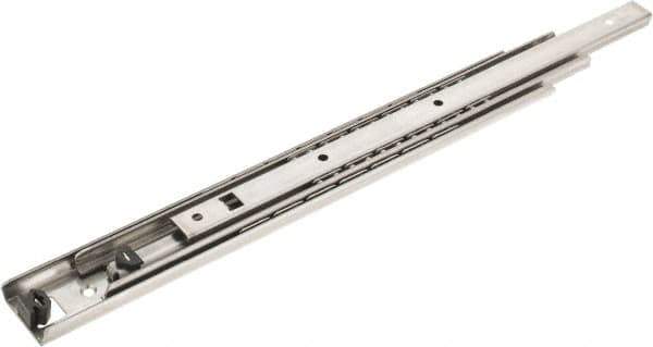 Sugatsune - 15-3/4" Slide Length, 17-1/8" Travel Length, Stainless Steel Ball Bearing Slide - 236 Lb Capacity at Full Extension - Industrial Tool & Supply