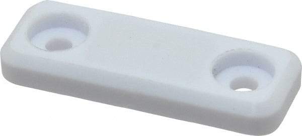 Sugatsune - 1-25/32" Long x 43/64" Wide x 7/32" High, Polyacetal, Neodymium & 316 Stainless Plastic Cased Magnet Catch - White Finish, 9.9 Magnetic Force, 15/16" Long Strike, 19/32" Wide Strike - Industrial Tool & Supply