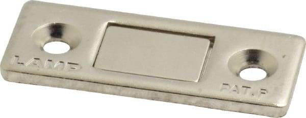 Sugatsune - 1-39/64" Long x 1-5/8" Wide x 2.6" High, Steel & Neodymium Neodymium Thin Magnet Catch - Nickel Coated, 8.8 Magnetic Force - Industrial Tool & Supply
