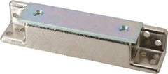 Sugatsune - 4-9/64" Long x 3/4" Wide x 27/32" High, Zinc Alloy Heavy Duty Magnetic Catch - Nickel Coated, 33 Magnetic Force, 2-61/64" Long Strike, 3/4" Wide Strike - Industrial Tool & Supply