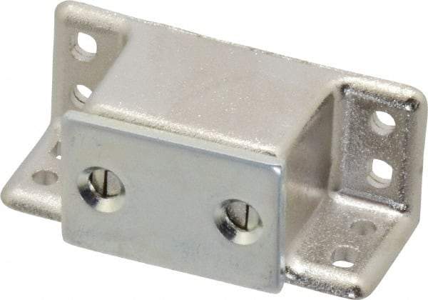 Sugatsune - 1-31/32" Long x 3/4" Wide x 3/4" High, Zinc Alloy Heavy Duty Magnetic Catch - Nickel Coated, 15.4 Magnetic Force, 1-5/32" Long Strike, 3/4" Wide Strike - Industrial Tool & Supply