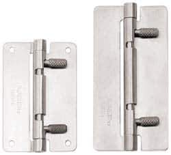 Sugatsune - 3-15/16" Long x 1-31/32" Wide x 1/16" Thick, Quick Release Hinge - Stainless Steel, Polished Finish - Industrial Tool & Supply