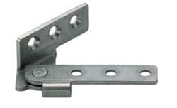 Sugatsune - 2-9/16" Long x 53/64" Wide x 1/8" Thick, Overlay Pivot Hinge - Stainless Steel, Polished Finish - Industrial Tool & Supply