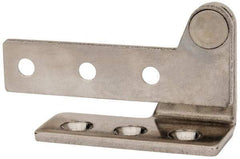 Sugatsune - 2-9/16" Long x 1-1/8" Wide x 1/8" Thick, Satin Finish Stainless Steel, Left Hand Overlay Pivot Hinge - 5/16" Pin Diam - Industrial Tool & Supply