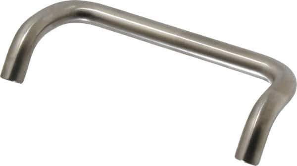 Sugatsune - 15/32" Handle Diam, Satin Finish Stainless Steel Drawer Pull - 1-31/32" Projection, 5-3/64" Center to Center, 5-1/2" Wide - Industrial Tool & Supply