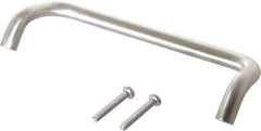 Sugatsune - 15/32" Handle Diam, Satin Finish Stainless Steel Drawer Pull - 1-31/32" Projection, 6-19/64" Center to Center, 6-25/32" Wide - Industrial Tool & Supply