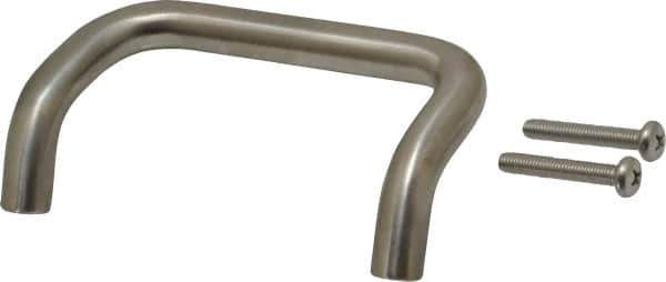 Sugatsune - 15/32" Handle Diam, Satin Finish Stainless Steel Drawer Pull - 1-31/32" Projection, 3-25/32" Center to Center, 4-1/4" Wide - Industrial Tool & Supply