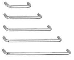 Sugatsune - 25/64" Handle Diam, Satin Finish Stainless Steel Drawer Pull - 1-3/8" Projection, 12" Center to Center, 316 Grade, 12-3/8" Wide - Industrial Tool & Supply