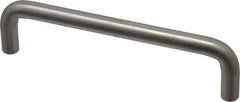 Sugatsune - 25/64" Handle Diam, Satin Finish Stainless Steel Drawer Pull - 1-3/8" Projection, 5" Center to Center, 316 Grade, 5-3/8" Wide - Industrial Tool & Supply