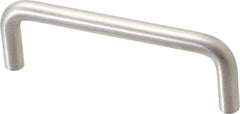 Sugatsune - 5/16" Handle Diam, Satin Finish Stainless Steel Drawer Pull - 1-11/32" Projection, 3-1/2" Center to Center, 316 Grade, 3-13/16" Wide - Industrial Tool & Supply