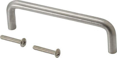Sugatsune - 5/16" Handle Diam, Satin Finish Stainless Steel Drawer Pull - 1-11/32" Projection, 4" Center to Center, 316 Grade, 4-5/16" Wide - Industrial Tool & Supply