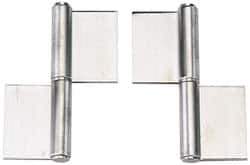 Sugatsune - 6" Long x 2-5/32" Wide x 15/32" Thick, Flag Hinge - Stainless Steel, Satin Finish - Industrial Tool & Supply