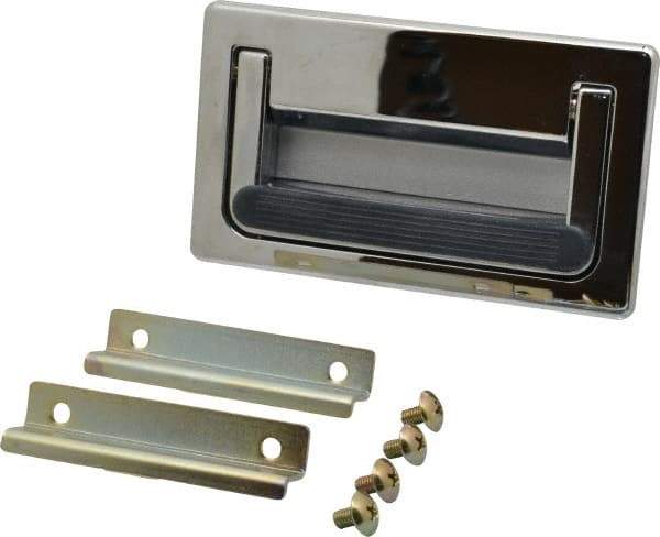 Sugatsune - 5.5" Overall Width x 3.1563" Overall Height, 0.6875" Recess Depth, Recessed Pull - 2.9531" Recess Height, 5.3281" Recess Width, 4.9219" Center to Center, M5 Thread - Industrial Tool & Supply