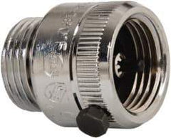 Watts - 125 Max psi, Chrome Plated Brass, Hose Connection Vacuum Breaker - EPDM Seal, Stainless Steel Spring, FIP X Hose End Connections - Industrial Tool & Supply