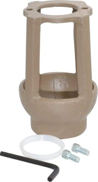 Watts - 1-1/4 to 2" Fit, 4-3/8" Diam, Air Gap Drain - 6-3/4" High, Cast Iron - Industrial Tool & Supply