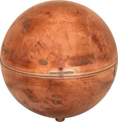 Watts - 6" Diam, External Thread Connection, Metal Float - 1/4-20 Thread, Copper - Industrial Tool & Supply