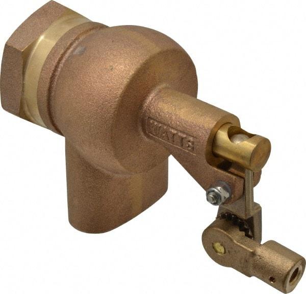 Watts - 1-1/2" Pipe, Bronze, Mechanical Float Valve - 165 psi, FPT x FPT End Connections - Industrial Tool & Supply